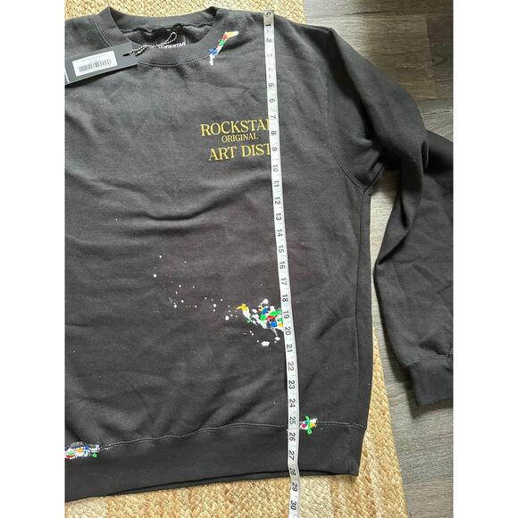 ROCKSTAR ORIGINAL Men's Rockstar Art Dist Black Crewneck Size L In Black - Picture 6 of 11